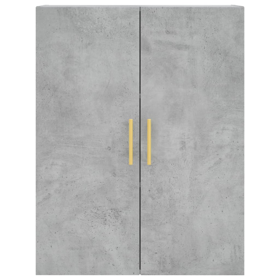 Hoge Kast 69,5X34X180 Cm Bewerkt Hout Betongrijs