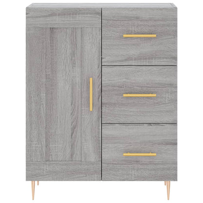 Hoge Kast 69,5X34X180 Cm Bewerkt Hout Eikenkleurig 1