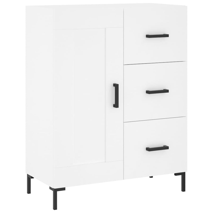 Hoge kast 69,5x34x180 cm bewerkt hout wit