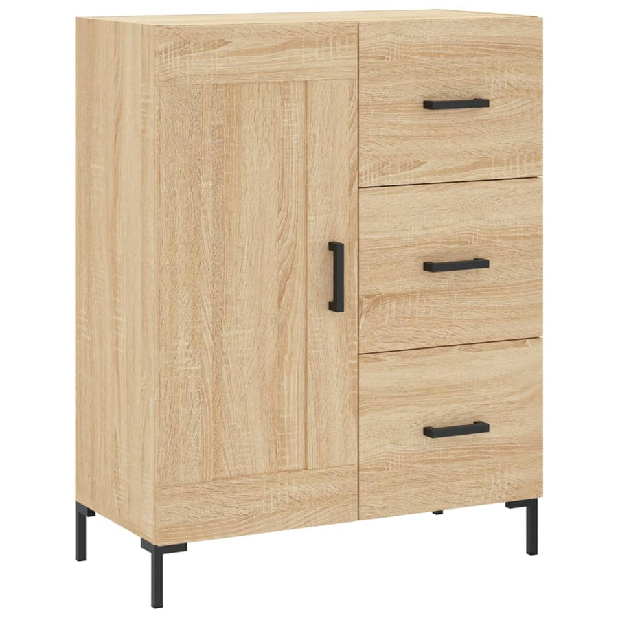 Hoge Kast 69,5X34X180 Cm Bewerkt Hout Kleurig Sonoma eiken