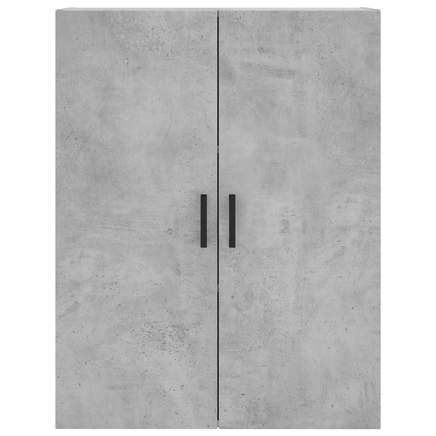 Hoge Kast 69,5X34X180 Cm Bewerkt Hout Betongrijs