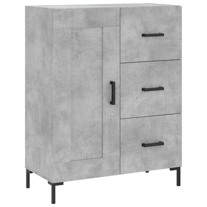Hoge Kast 69,5X34X180 Cm Bewerkt Hout Betongrijs