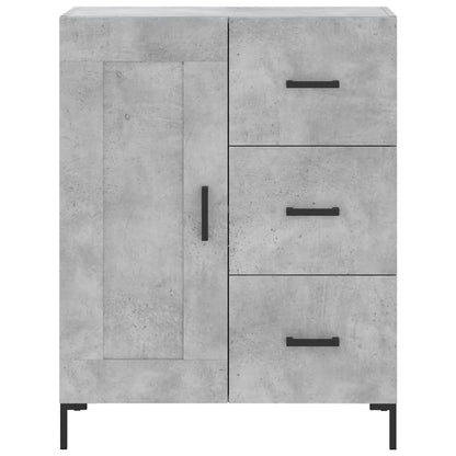 Hoge Kast 69,5X34X180 Cm Bewerkt Hout Betongrijs