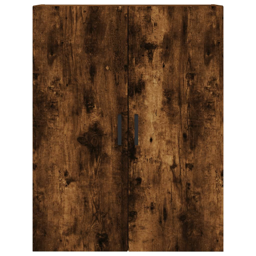 Hoge Kast 69,5X34X180 Cm Bewerkt Hout Kleurig Gerookt eiken