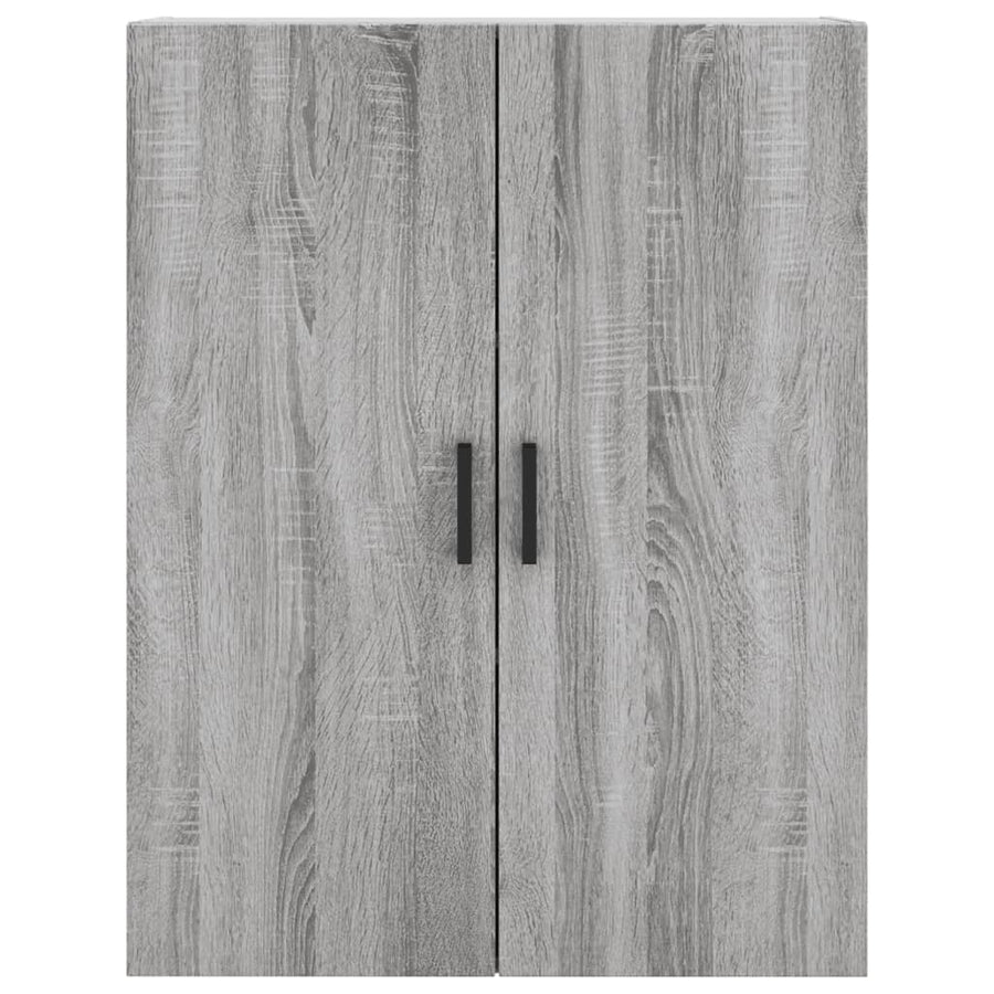 Hoge Kast 69,5X34X180 Cm Bewerkt Hout Eikenkleurig Grijs sonoma