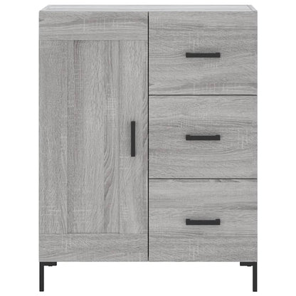 Hoge Kast 69,5X34X180 Cm Bewerkt Hout Eikenkleurig Grijs sonoma