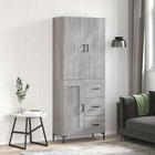 Hoge kast 69,5x34x180 cm bewerkt hout grijs sonoma