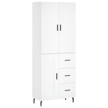 Hoge Kast 69,5X34X180 Cm Bewerkt Hout Wit