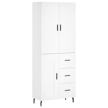 Hoge Kast 69,5X34X180 Cm Bewerkt Hout Wit