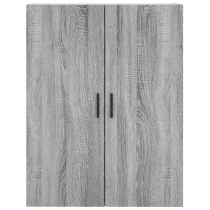Hoge Kast 69,5X34X180 Cm Bewerkt Hout Eikenkleurig Grijs sonoma