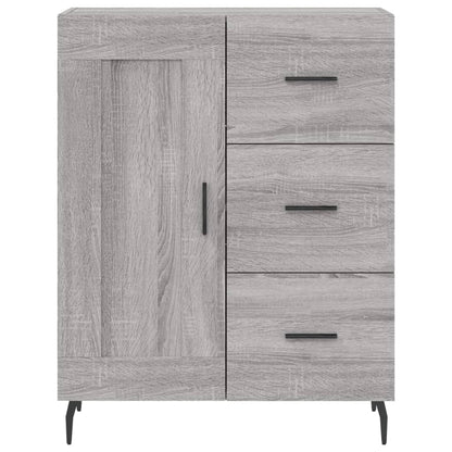 Hoge Kast 69,5X34X180 Cm Bewerkt Hout Eikenkleurig Grijs sonoma