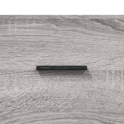 Hoge Kast 69,5X34X180 Cm Bewerkt Hout Eikenkleurig Grijs sonoma