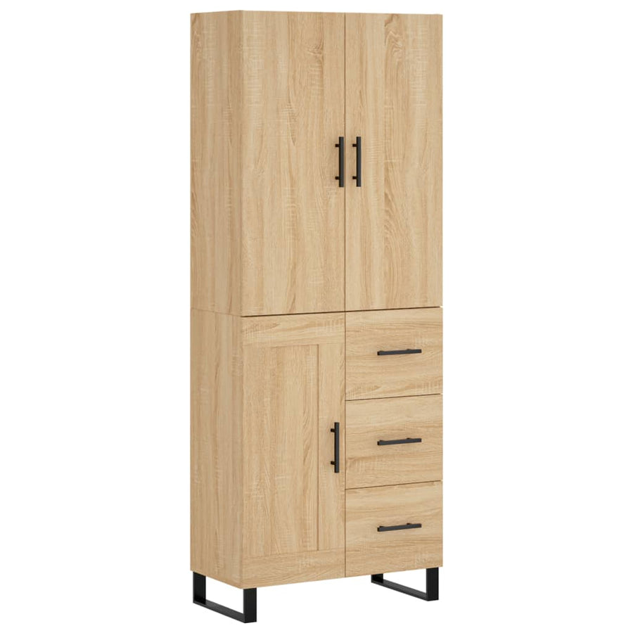 Hoge kast 69,5x34x180 cm bewerkt hout sonoma eikenkleurig