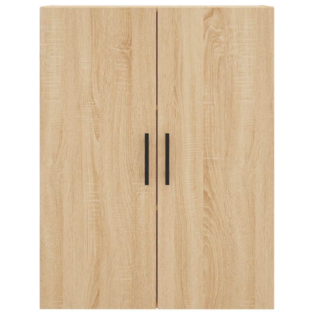 Hoge Kast 69,5X34X80 Cm Bewerkt Hout Kleurig Sonoma eiken 1 houten deur 3 lades