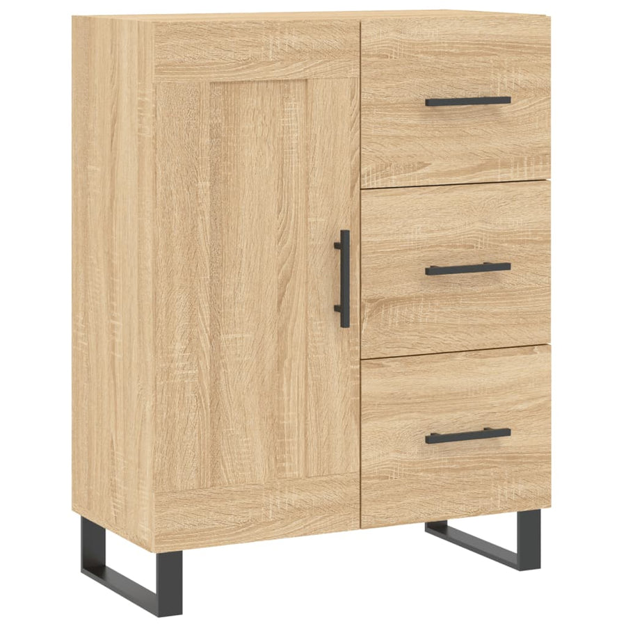 Hoge kast 69,5x34x180 cm bewerkt hout sonoma eikenkleurig
