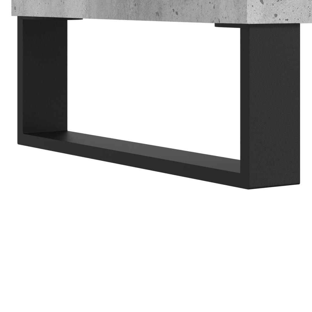 Hoge Kast 69,5X34X180 Cm Bewerkt Hout Betongrijs