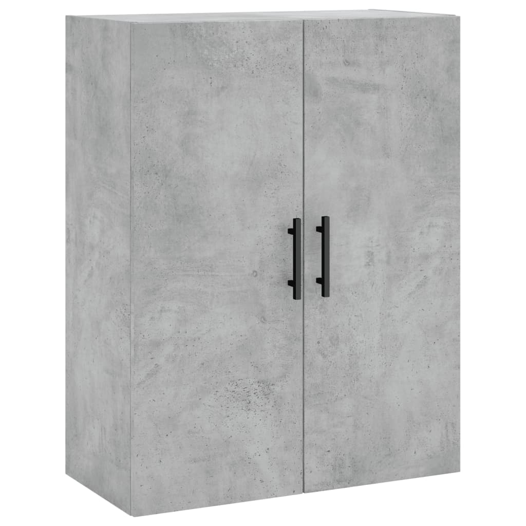 Hoge Kast 69,5X34X180 Cm Bewerkt Hout Betongrijs