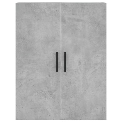 Hoge Kast 69,5X34X180 Cm Bewerkt Hout Betongrijs