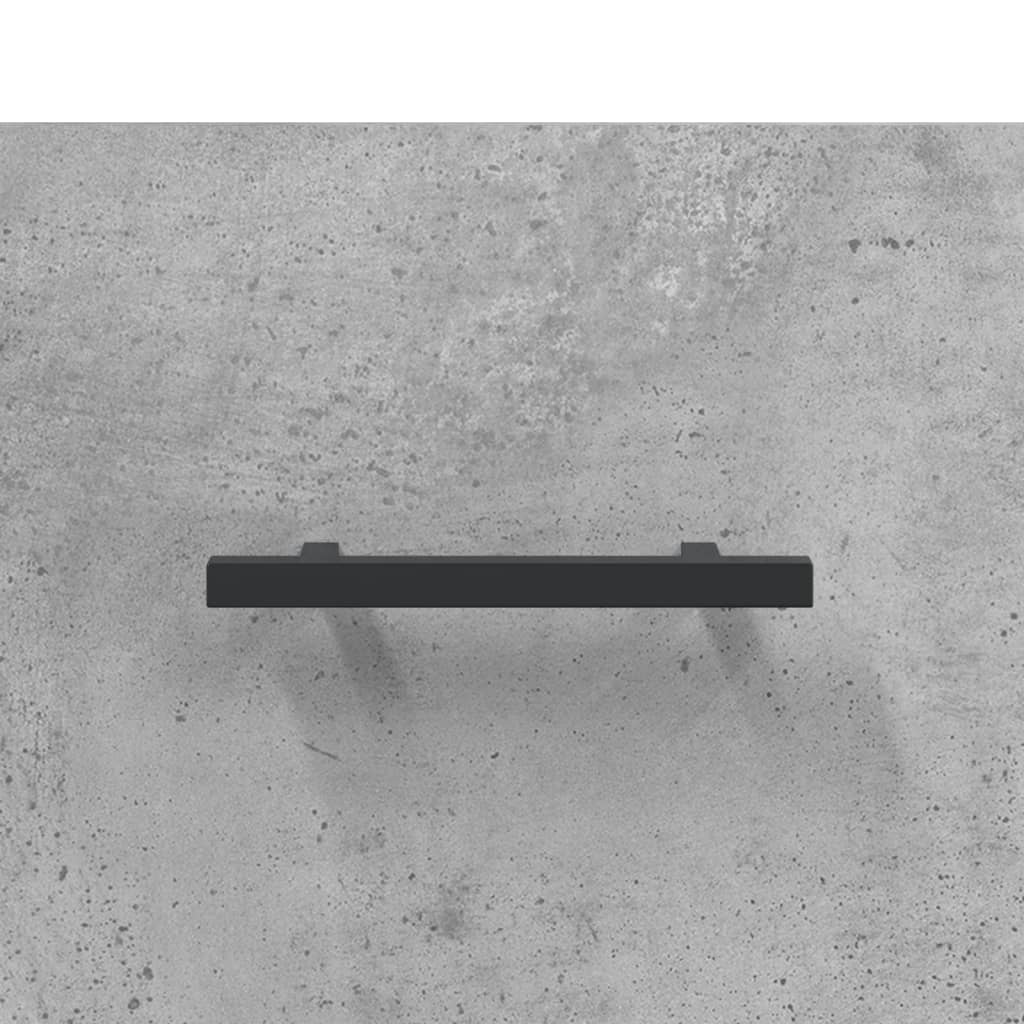 Hoge Kast 69,5X34X180 Cm Bewerkt Hout Betongrijs