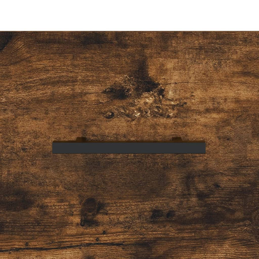 Hoge Kast 69,5X34X180 Cm Bewerkt Hout Kleurig Gerookt eiken