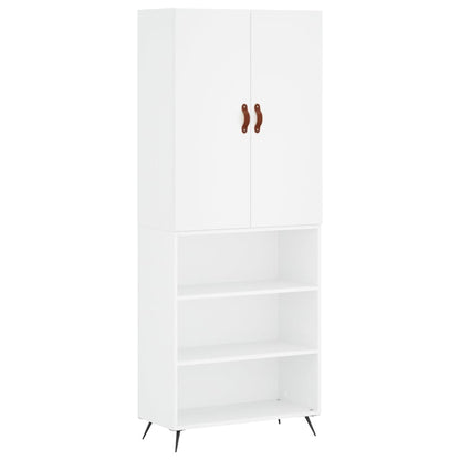 Hoge Kast 69,5X34X180 Cm Bewerkt Hout Wit