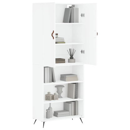 Hoge Kast 69,5X34X180 Cm Bewerkt Hout Wit