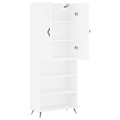 Hoge Kast 69,5X34X180 Cm Bewerkt Hout Wit