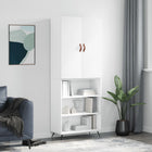 Tall cabinet 69.5x34x180 cm engineered wood white