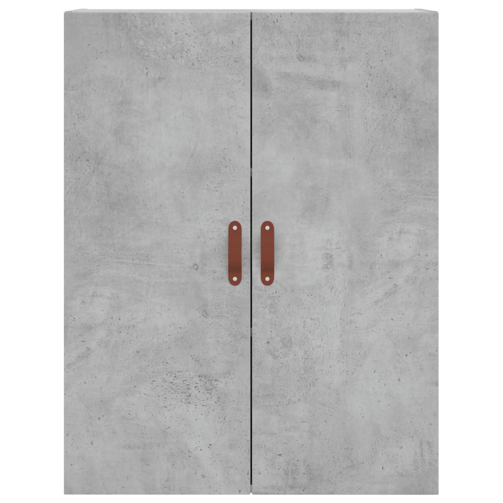 Hoge Kast 69,5X34X180 Cm Bewerkt Hout Betongrijs