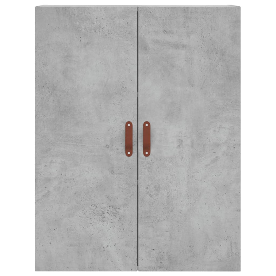 Hoge Kast 69,5X34X180 Cm Bewerkt Hout Betongrijs