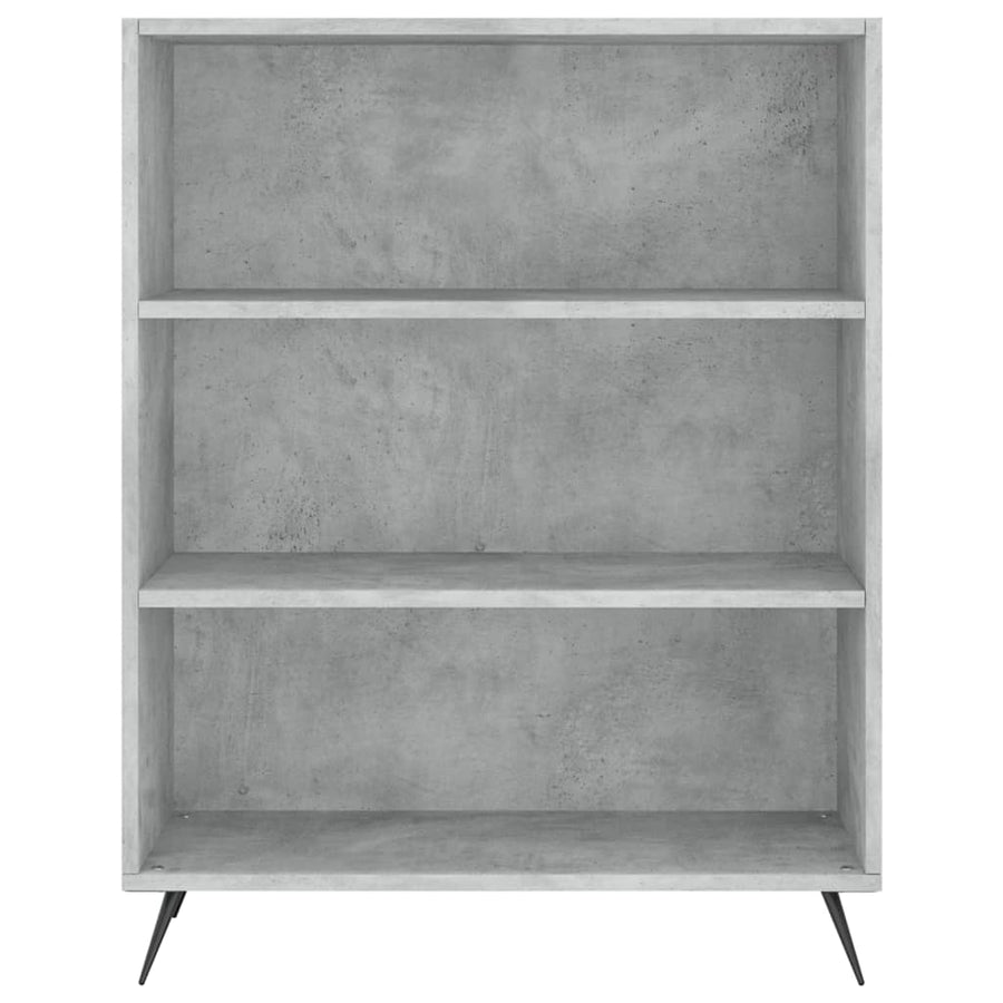 Hoge Kast 69,5X34X180 Cm Bewerkt Hout Betongrijs
