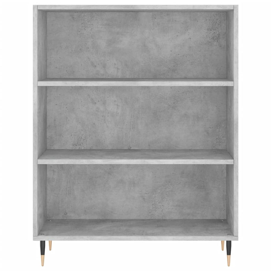 Hoge Kast 69,5X34X180 Cm Bewerkt Hout Betongrijs