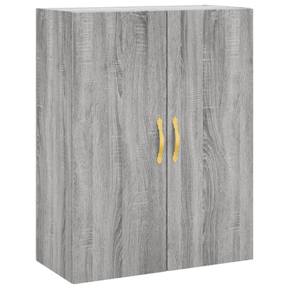 Hoge Kast 69,5X34X180 Cm Bewerkt Hout Grijs Sonoma Eikenkleurig
