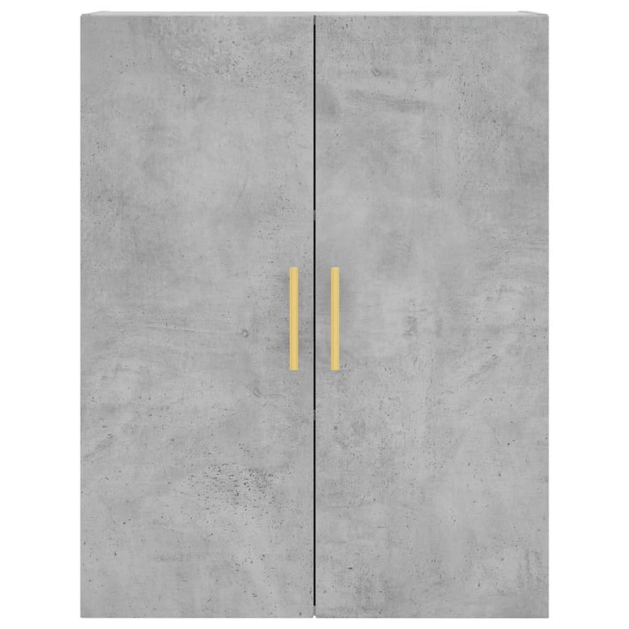 Hoge Kast 69,5X34X180 Cm Bewerkt Hout Betongrijs