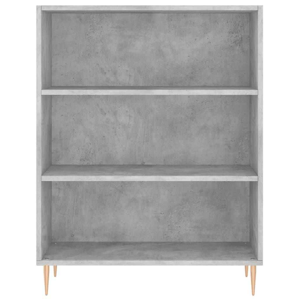 Hoge Kast 69,5X34X180 Cm Bewerkt Hout Betongrijs