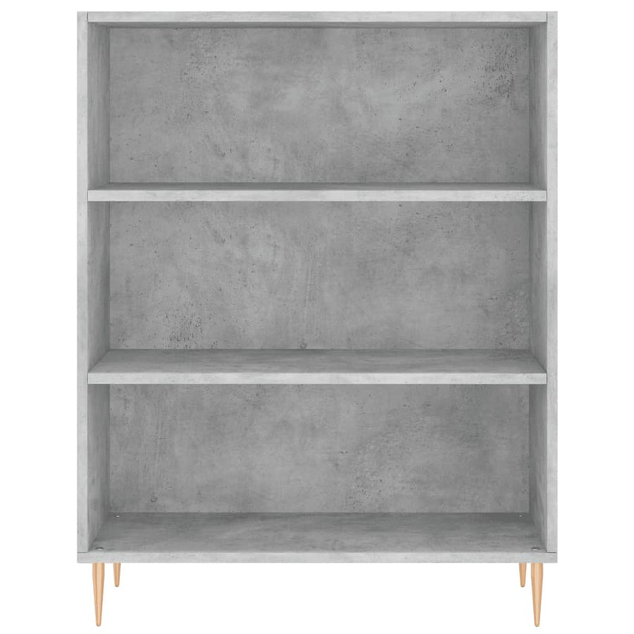 Hoge Kast 69,5X34X180 Cm Bewerkt Hout Betongrijs