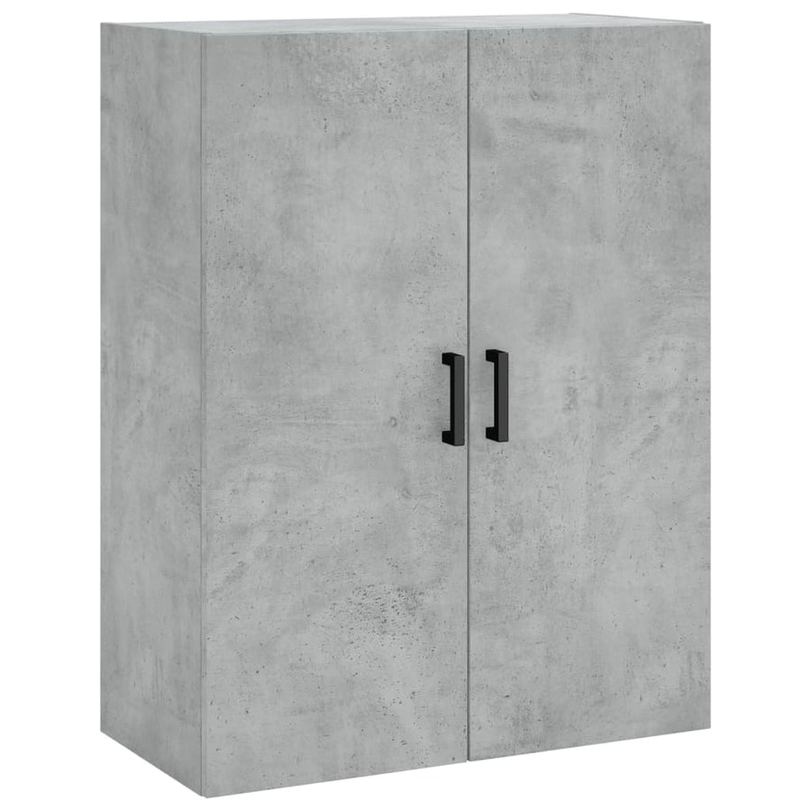 Hoge Kast 69,5X34X180 Cm Bewerkt Hout Betongrijs