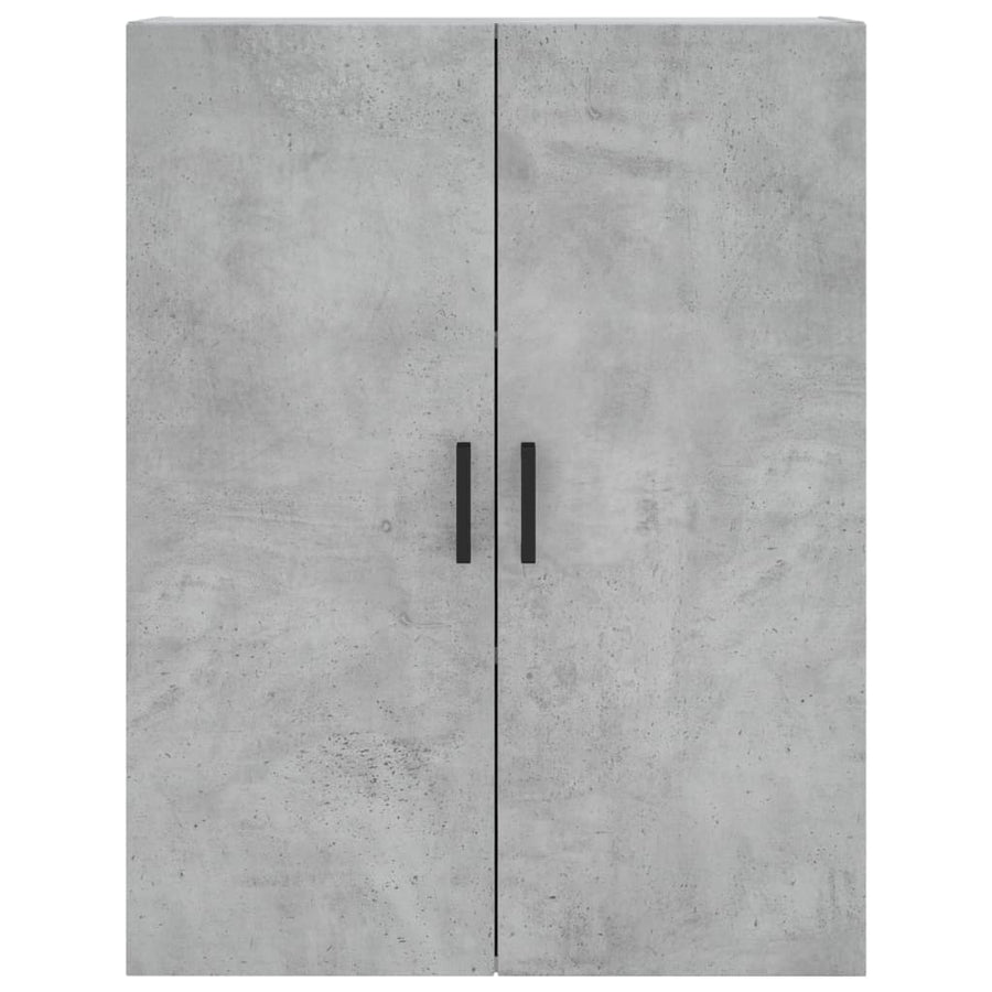 Hoge Kast 69,5X34X180 Cm Bewerkt Hout Betongrijs