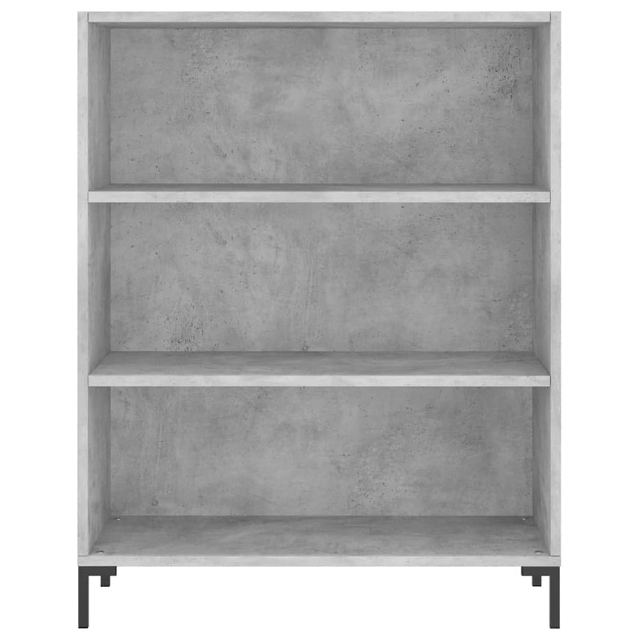 Hoge Kast 69,5X34X180 Cm Bewerkt Hout Betongrijs
