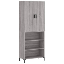 Hoge Kast 69,5X34X180 Cm Bewerkt Hout Eikenkleurig Grijs sonoma