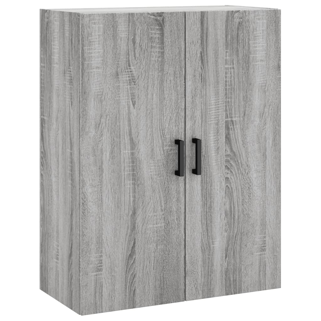 Hoge Kast 69,5X34X180 Cm Bewerkt Hout Eikenkleurig Grijs sonoma