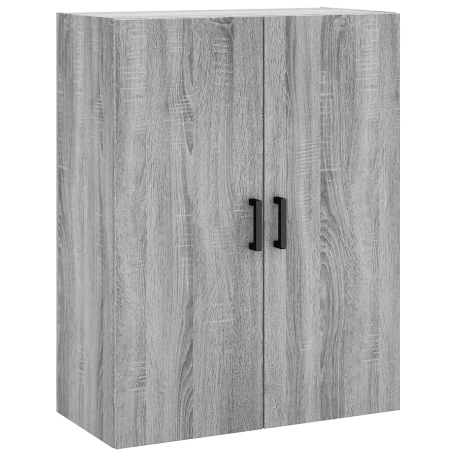 Hoge Kast 69,5X34X180 Cm Bewerkt Hout Eikenkleurig Grijs sonoma