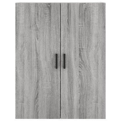 Hoge Kast 69,5X34X180 Cm Bewerkt Hout Eikenkleurig Grijs sonoma