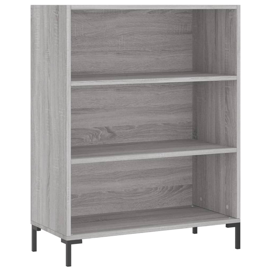 Hoge Kast 69,5X34X180 Cm Bewerkt Hout Eikenkleurig Grijs sonoma