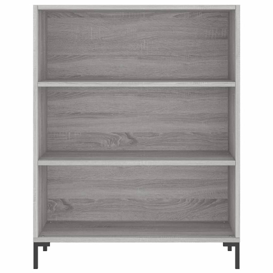 Hoge Kast 69,5X34X180 Cm Bewerkt Hout Eikenkleurig Grijs sonoma