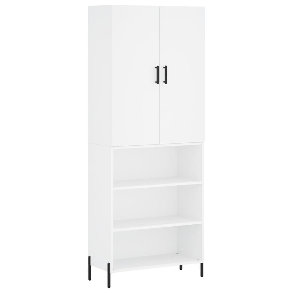 Hoge Kast 69,5X34X180 Cm Bewerkt Hout Wit