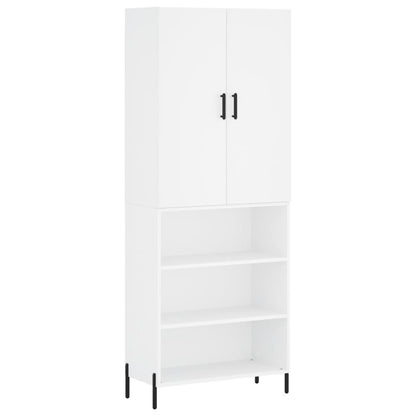 Hoge Kast 69,5X34X180 Cm Bewerkt Hout Wit