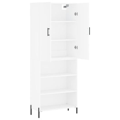 Hoge Kast 69,5X34X180 Cm Bewerkt Hout Wit