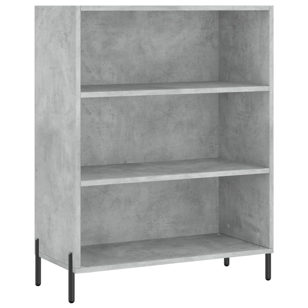Hoge Kast 69,5X34X180 Cm Bewerkt Hout Betongrijs