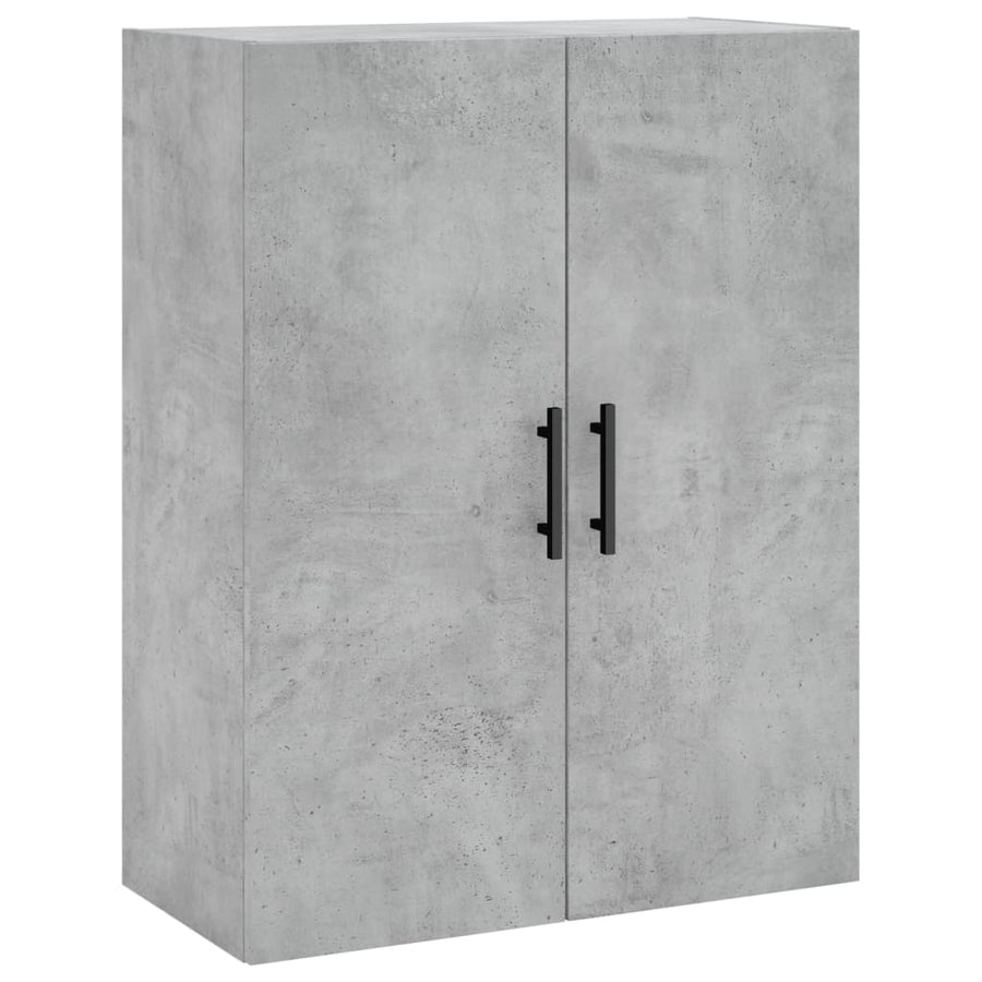 Hoge Kast 69,5X34X180 Cm Bewerkt Hout Betongrijs